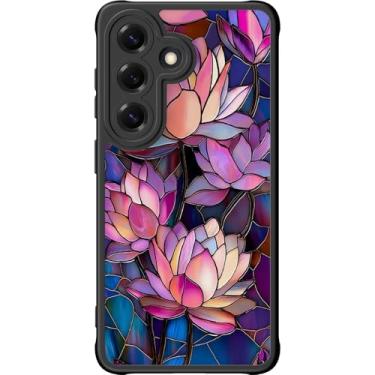Imagem de DEENAKIN Capa fofa para Samsung Galaxy S26, capa rígida floral estética, compatível com Magsafe, capa protetora fina moderna exclusiva retrô coquete ocidental para mulheres e meninas, lótus