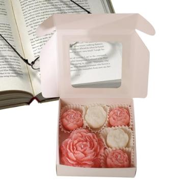 Imagem de Velas para Mulheres | 6 Peças de Soja Aroma Peônia Rosa Duração Prolongada - Conjunto de Velas de Aromaterapia Artesanais com Aroma Floral - Presente Para Mulher Esposa Aniversário