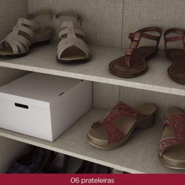 Imagem de Armário Multiuso 2 Portas 6 Prateleiras Happy Siena Móveis Branco