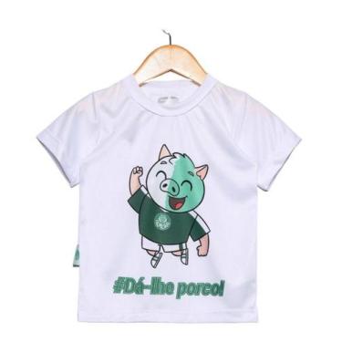 Imagem de Camiseta Infantil Palmeiras Mascote Branca Oficial, Tam 00, Branco