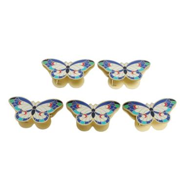 Imagem de GLOGLOW 5 Peças de Marcador de Borboleta de Metal, Clipes de Pasta, Clipe de Diário Bonito Em Formato de Asa para Cartão Postal, Diário, Artesanato de Arte