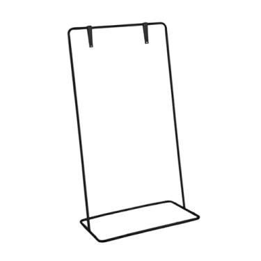 Imagem de oshhni Suporte para placas de casamento estável, com alças para pendurar placas, moderno, suporte para placas de boas-vindas para festas e, Preto