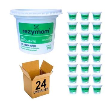 Imagem de Sabonete Esfoliante Limpa-mãos Rezymom Limão 250g - 24 Unid.