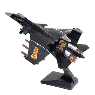 Imagem de Liga 1:100 J-15 Eagle Fighter Diecast Metal Fighter Aviões Militares Modelo de Avião Modelo de Avião, Som e Luz Puxar para Trás Modelo de Metal Militar