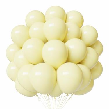 Imagem de Light Yellow Latex Balloons, 55pcs 12 Inches Pastel Yellow Balloons with 1 Ribbon for Birthday, Baby Shower, Gender Reveal Party Decorations