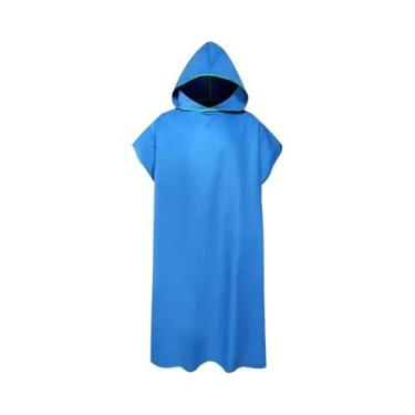 Imagem de Poncho de Surf com Capuz para Adultos - Toalha de Microfibra para Prai