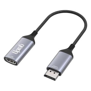 Imagem de Adaptador DisplayPort 1.4 para HDMI 2.1 8K com HDR (DP 1.4 para HDMI 2.1) Porta de exibição para adaptador HDMI 4K 120Hz até 8K 60Hz com suporte HDR para RTX 4090, RX 6900, PC para jogos e mais