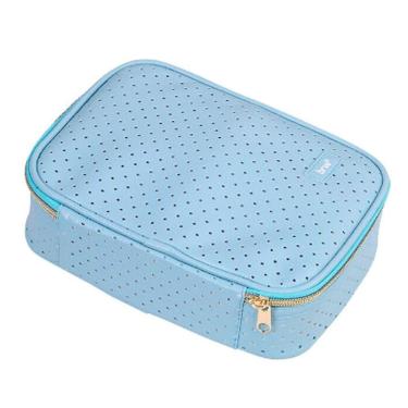 Imagem de Estojo Box Necessaire 100 Pens Furadinho Azul - Brw