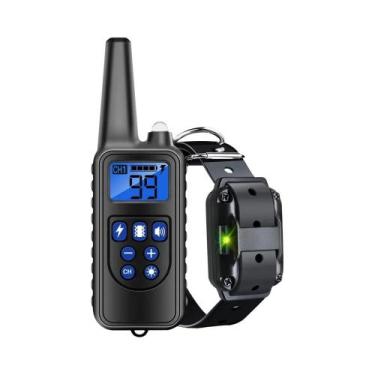 Imagem de Coleira Elétrica Recarregável para Cães - Anti-Latidos com Vibração e 