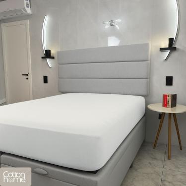 Imagem de Lençol Solteiro 100% Algodão Com Elástico Decorare Off White