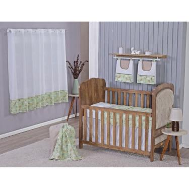 Imagem de Enxoval Bebe Kit Berço Americano Cortina Algodão Menino