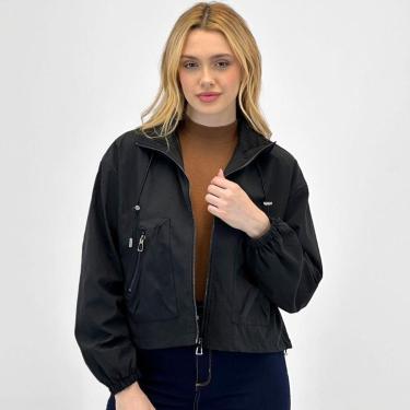 Imagem de Jaqueta Pacific Blue Tecido Bomber Curta Oversized Feminina-Feminino
