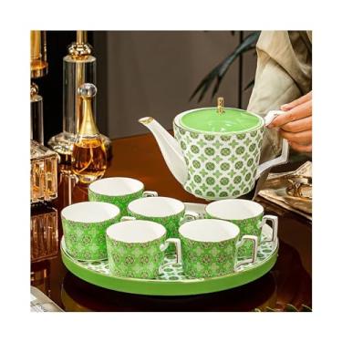 Imagem de Bule de chá moderno, bule de chá da tarde, bule de café, chaleira doméstica com bandeja de chá, conjunto de chá essencial para jarra de água doméstica