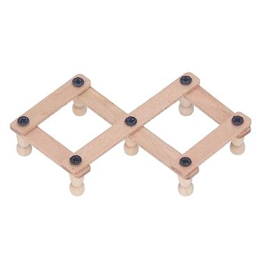 Imagem de Prateleira de parede em miniatura para casa de bonecas Ainoli, escala 1/12, prateleira de parede dobrável retrátil para acessórios de móveis para casa de bonecas