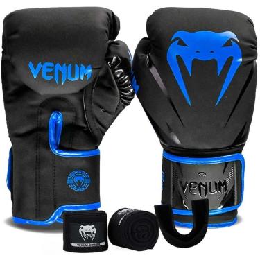 Imagem de Kit Box Venum New Impact Evo Luva Bandagem e Bucal-Masculino