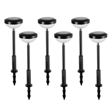 Imagem de 6 Pacotes de Luzes Solares para Gramado com Mudança Cor Projeção Padrões Sensor Luz Estaca Paisagismo Jardim