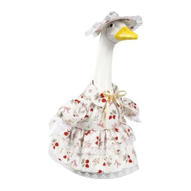 Imagem de Trajes Para Ganso Da | Vestuário Pastoral Da Primavera Com Chapéu, 58 Cm,Acessórios Para Ganso De - Para Aniversário Natal Festas Pátio Jardim Quintal Porta Relvado