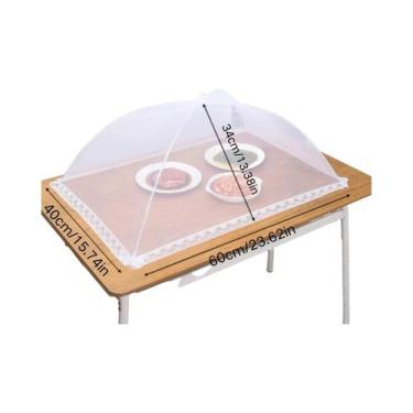 Imagem de Tenda Grande Dobrável E Lavável De Malha Branca Para Alimentos, Ideal 