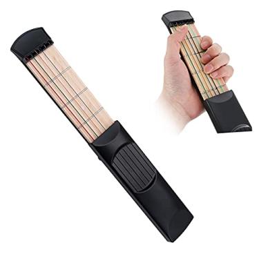 Imagem de Ferramenta de Treinamento Acordes Violão Bolso para Iniciantes Modelo Trastes 6 Cordas Portátil Leve Alto- com Sacola Transporte