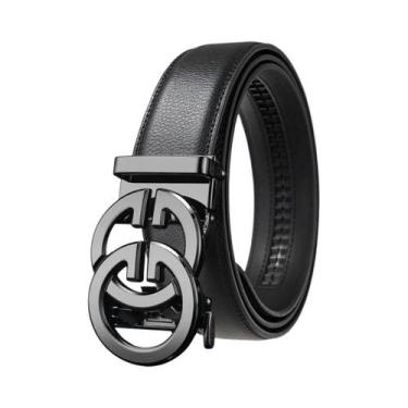 Imagem de Cinto Designer Double G Masculino De Alta Qualidade Em Couro Genuíno A
