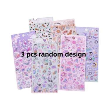 Imagem de Adesivos Decorativos Com Estampa De Animais Em Cores Doces, 3 Peças, A