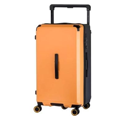 Imagem de Mala de mão mala de mão grande capacidade bolsa de carrinho larga senha grossa bagagem rígida choque durável malas de mão malas de mão bagagem de mão, Amarelo, 26 inch