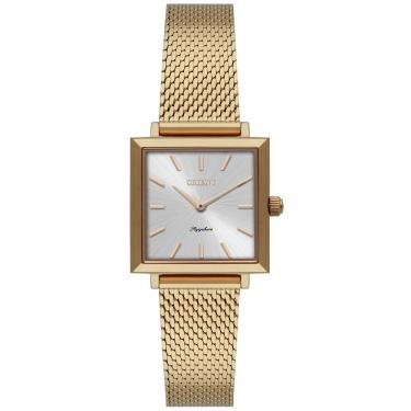 Imagem de Relógio Orient Feminino Ref: Lgss0068 S1kx Retangular Mesh Dourado