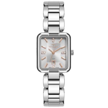 Imagem de Relógio Technos Feminino Ref: 2015ces/1k Bracelete Retangular Prateado