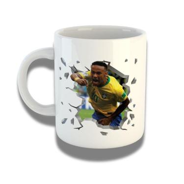 Imagem de Caneca De Porcelana 325ml Com Design 3d Exclusivo Neymar Jr