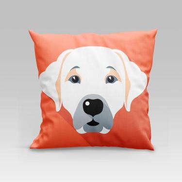 Imagem de Capa De Almofada Estampada Pet Dog Em Veludo Suede 45cm X 45cm Raças Cachorros Labrador
