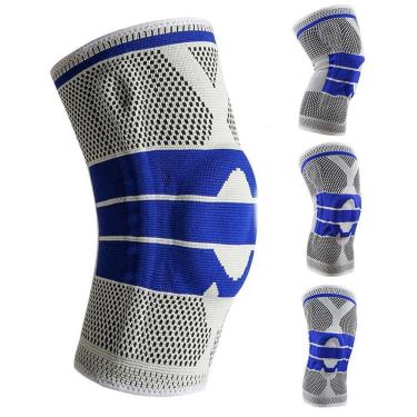 Imagem de Joelheira Gel Silicone Ortopedica Esportiva Suporte Joelho Apoio Exercita Melhora Circulaçao