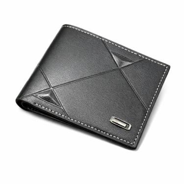 Imagem de Carteira masculina ultrafina moderna pu grande capacidade - GENERICA, 