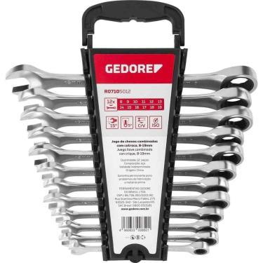 Imagem de Jogo De Chaves Combinadas Com Catraca , 8,0 Mm A 19,0 Mm, Com 12 Peças, R07105012, Gedore Red Ostenvonder