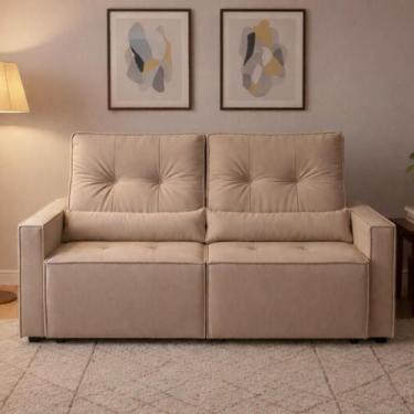 Imagem de Sofá Retrátil e Reclinável Londrina 1,60m em Veludo com Assento D23  L