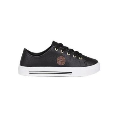 Imagem de Tênis Moleca 5667302 Sola Baixa Nobuck Feminino, 36, Preto