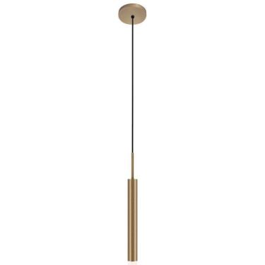 Imagem de Pendente Teto Luminária Tubo Difusor Ilha Mesa Sala Bronze