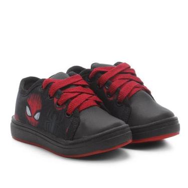 Imagem de Tênis Infantil Marvel Spider Man, Preto, Vermelho, 20