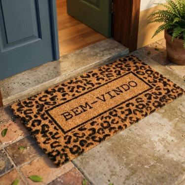 Imagem de Capacho Tapete para Porta 33x60 em Fibra de Coco com Base de Borracha Antiderrapante