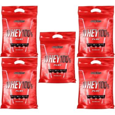 Imagem de Kit 5X Whey 100% Pure - 907g Refil Baunilha - IntegralMédica-Masculino
