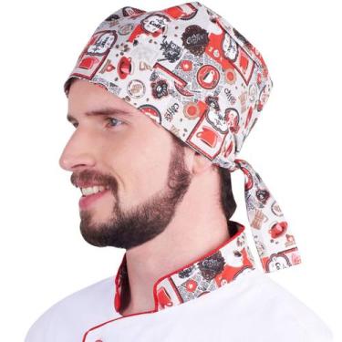 Imagem de Bandana Lenço Para Chef Cozinha Unissex Estampas Cores Outlet Dr Chef 