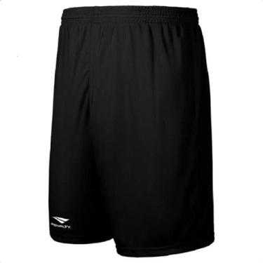 Imagem de Calção Masculino Futebol Academia Penalty Bermuda Lisa, G, Preto