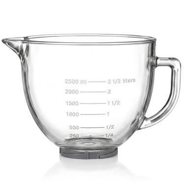 Imagem de Batedeira com cabeça inclinada KITCHENAID 4,5/5 QT, tigela de vidro grande, tigela de m...