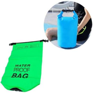 Imagem de Bolsa Mochila Impermeavel Saco Estanque 5 Litros Camping Bag Verde - O