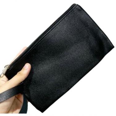 Imagem de Necessaire Bolsinha Lisa De Mão Carteira Prática Com Fechamento à Zípe