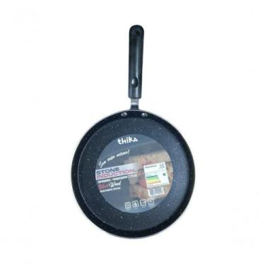 Imagem de Frigideira Tapioqueira Panquequeira Com Indução 22cm Preta - Thika Imp