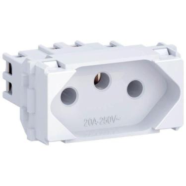 Imagem de Tomada 2p+t Com 20 Ampères 250 Volts Branco - E011100120 - Wetzel