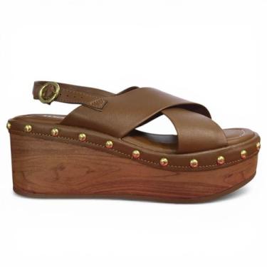 Imagem de Sandália Modare Firenze Plataforma Confort, Avela camel, 38