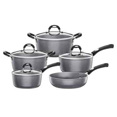 Imagem de Conjunto de Panelas Tramontina Mônaco Convida com Tampa de Vidro - 5 Peças