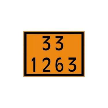 Imagem de Placa Simbologia de Risco Para Transportes de Carga Perigosa 30x40 Pla