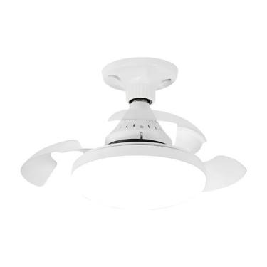 Imagem de Ventilador Pás Retrátil Led Multicor 120W Soquete E27 Com Controle Rem